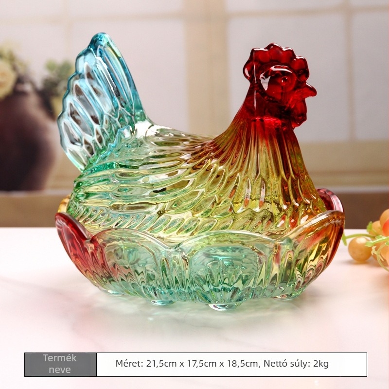 Üveg gyümölcstál, kínai stílus, Flavinmci/flavinz márka, 2021 nyarán debütált, első osztályú minőség