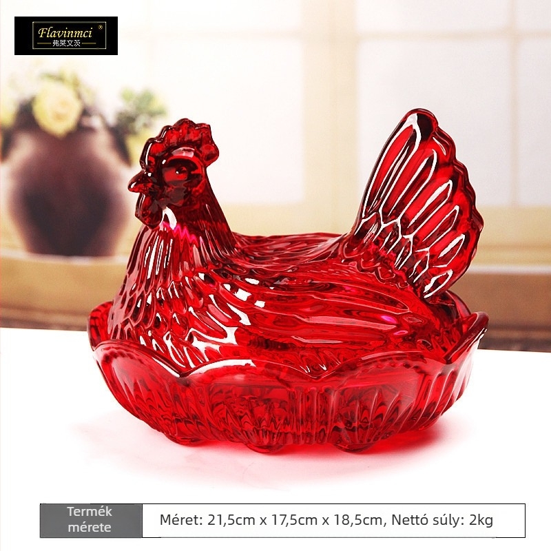 Üveg gyümölcstál, kínai stílus, Flavinmci/flavinz márka, 2021 nyarán debütált, első osztályú minőség