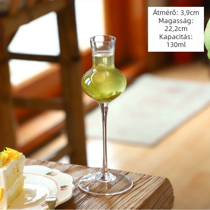 Teás pohár - üvegből, új kínai stílus, egyrétegű, hat darabos készlet, logó nyomtatása elérhető