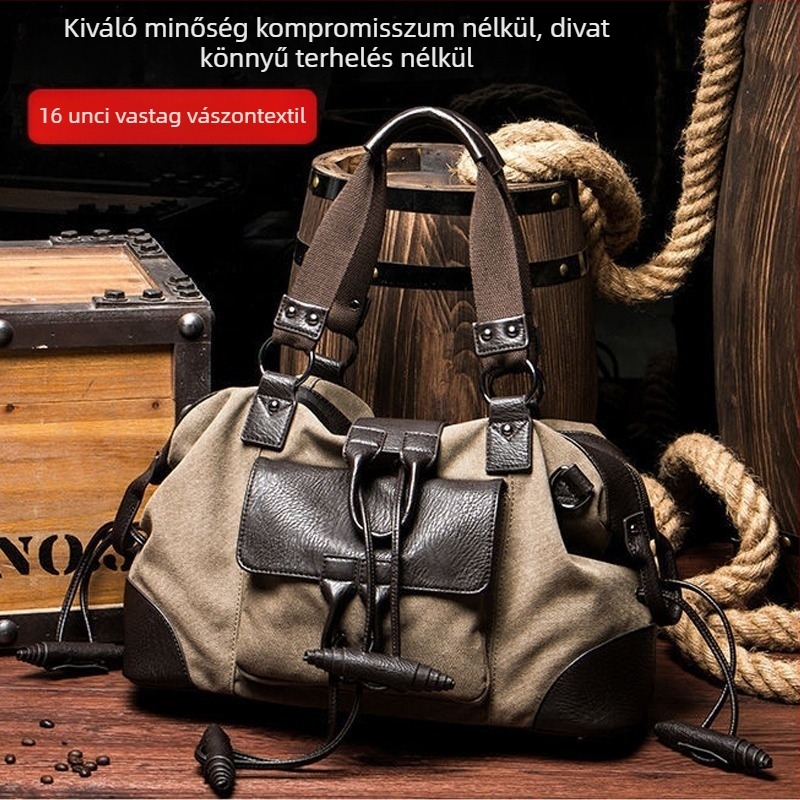 Uniszex EVA táska vászon béléssel, vízszintes négyzet alakú, crossbody stílus, tavasz 2025