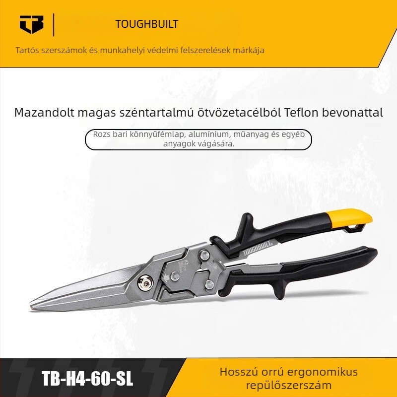 TOUGHBUILT Energia-megtakarító repülő olló, Többfunkciós ipari huzalolló – Háztartási használat (Márka: TOUGHBUILT; Energia-takarékos; Repülő olló; Többfunkciós; Ipari)