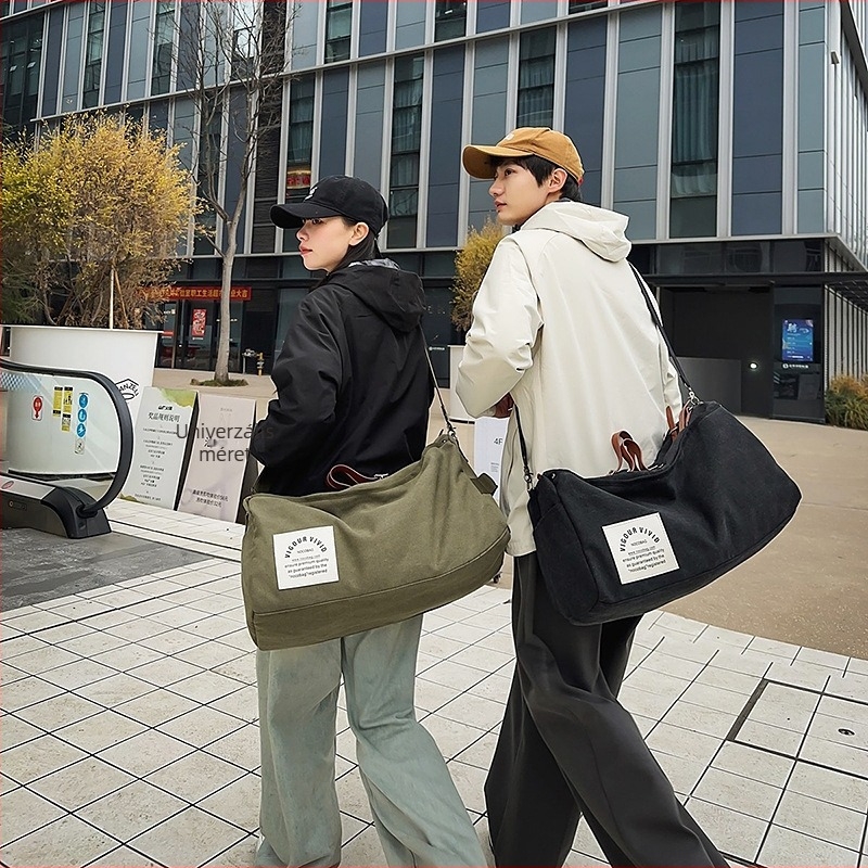 Vállon átvethető utazótáska, 20–35L, vászon, lélegző, vízálló, ultra-könnyű, kopásálló, gerincvédővel, uniszex, szabadidős utazásokhoz