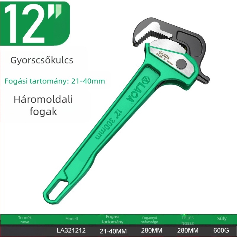Old A nehéz kivitelű gyors csőfogó – Többfunkciós csőfogó, univerzális állkapcsok, súly 0,5 kg