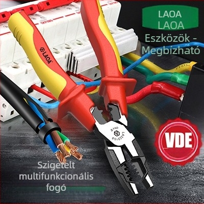 VDE-szigetelt huzalvágó és crimpelő fogó, hegyes orrú elektromos fogó elektromérnököknek, elektronika, autójavítás