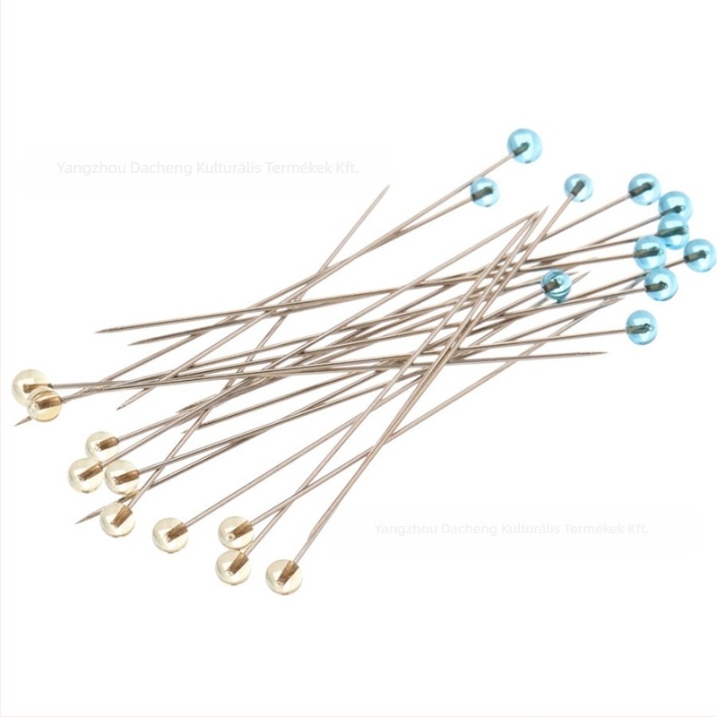 PinGuru üveggolyós varrótű pozicionáló – ultra vékony, nagy fej, vasalható; testreszabás elérhető; 400 doboz kartononként; bruttó súly 31 g