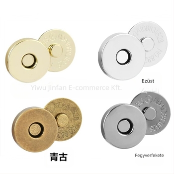 Mágneses csat táskákhoz — mágneses anyag, szerkezet: mágneses csat, alkalmazási terület: hátizsákok, táskák, függönyök, kézműves termékek, ruházat, bőrtárgyak. Márka: Return to Sail.