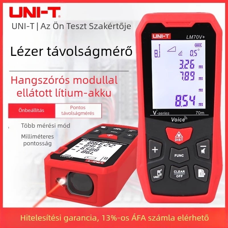 UNI-T LM50V+ Sorozat Kézi Lézeres Távolságmérő, Beltéri Használatra, Mérési tartomány 100 m