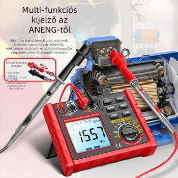 ANENG intelligens szigetelésellenállás mérő, 500V/1000V magasfeszültség, digitális megohmmérő