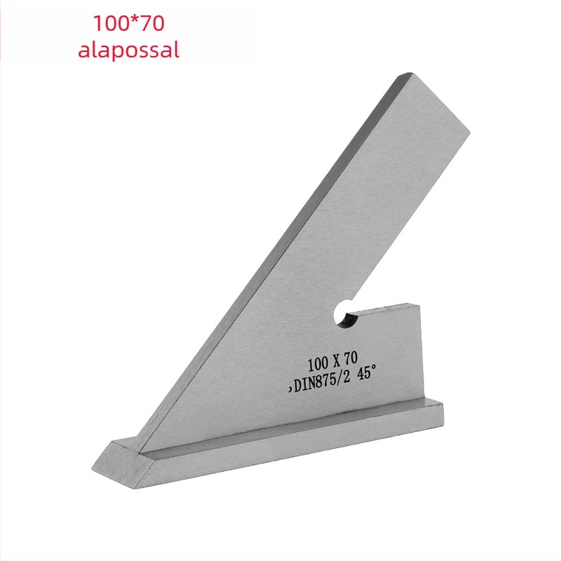 EJ-02 rozsdamentes acél derékszögű vonalzó, 120×80 mérési tartomány, 45° graduáció