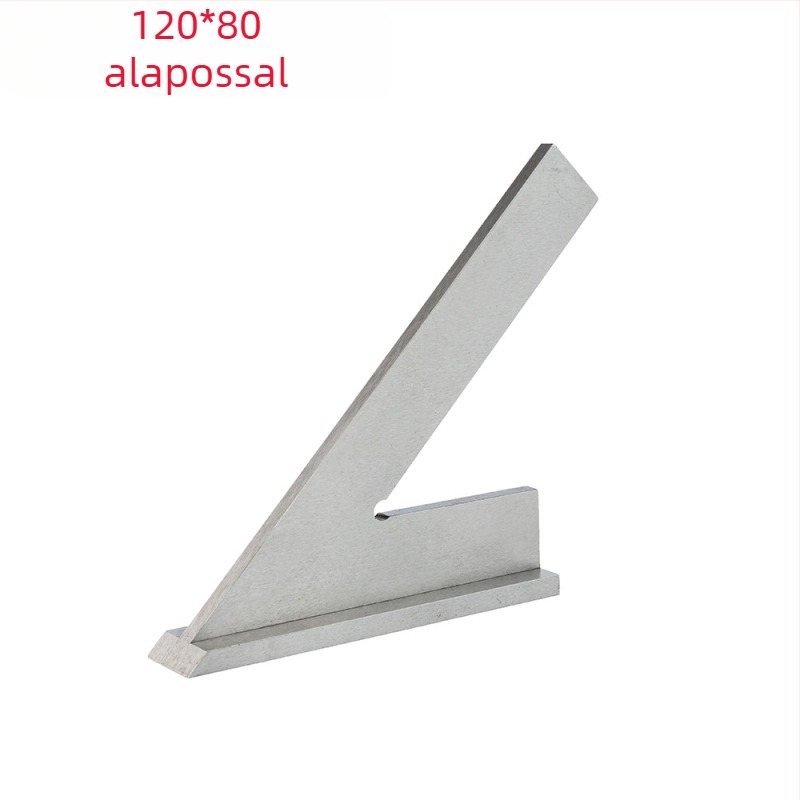 EJ-02 rozsdamentes acél derékszögű vonalzó, 120×80 mérési tartomány, 45° graduáció