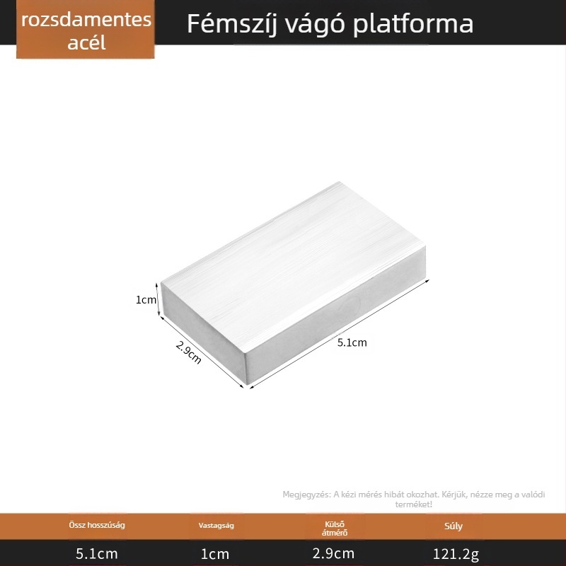Bőrhöz való cipzárfogó eszköz, síkfejű, rozsdamentes acél