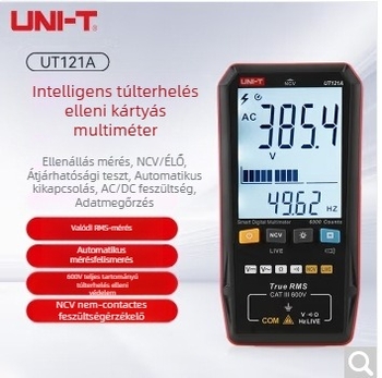 UNI-T UT121A intelligens digitális multiméter, égésbiztos védelem UT121A/UT121B/UT122