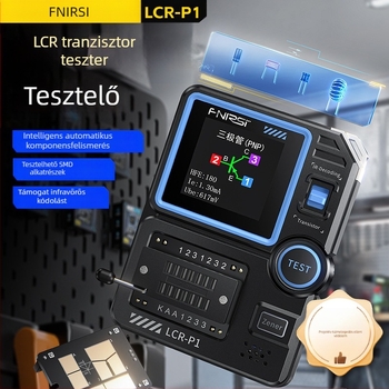 Okos LCR mérőműszer, tranzisztor teszter, MOSFET detektálás, többfunkciós kondenzátor-ellenállás teszt, modell Lcr-p1, márka Fnirsi