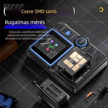 Okos LCR mérőműszer, tranzisztor teszter, MOSFET detektálás, többfunkciós kondenzátor-ellenállás teszt, modell Lcr-p1, márka Fnirsi