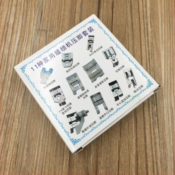 Varrógép lábfej készlet, 11 darab, modell 505A, láthatatlan cipzár talp, overlock talp, otthoni használatra, YOKOYAMA