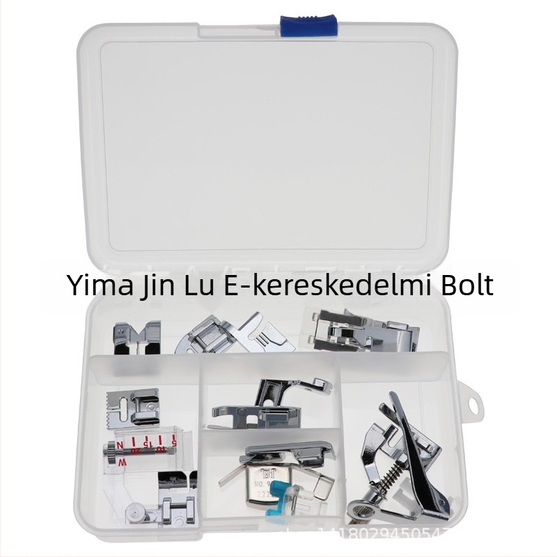 Varrógép lábfej készlet, 11 darab, modell 505A, láthatatlan cipzár talp, overlock talp, otthoni használatra, YOKOYAMA