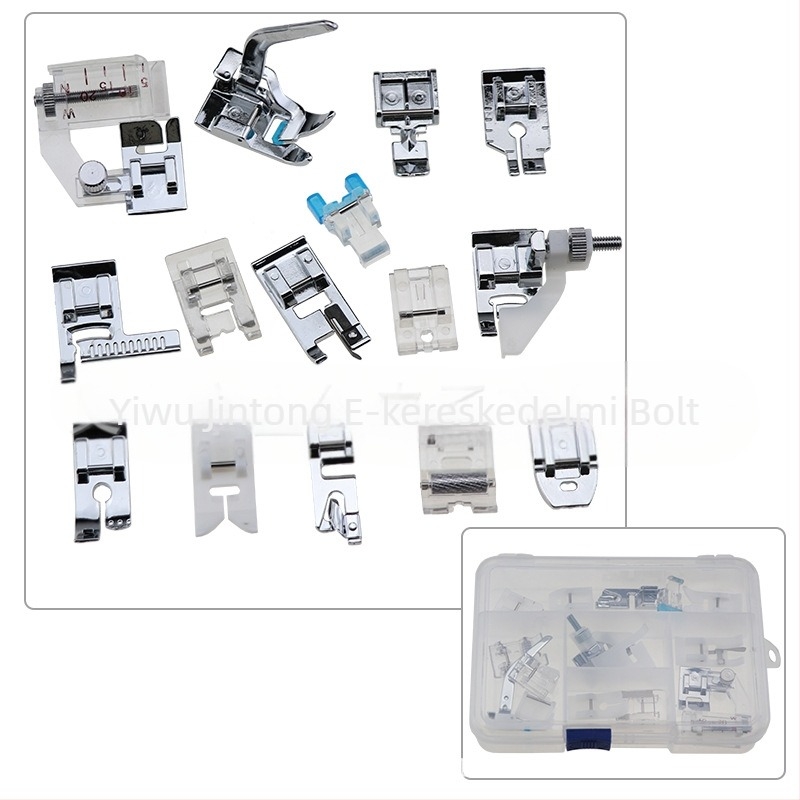 Varrógép lábfej készlet, 11 darab, modell 505A, láthatatlan cipzár talp, overlock talp, otthoni használatra, YOKOYAMA