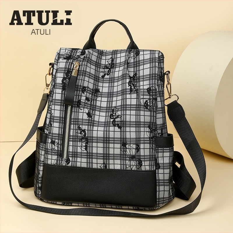 Női crossbody táska Oxford anyagból, cipzáras nyitás, rejtett cipzáras zseb, háromdimenziós kialakítás