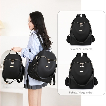 Oxford szövetből készült hátizsák, nagy kapacitású, ideális mindennapi ingázáshoz, cipzáras nyitás, belső zsebek: cipzáras zseb és telefonzseb