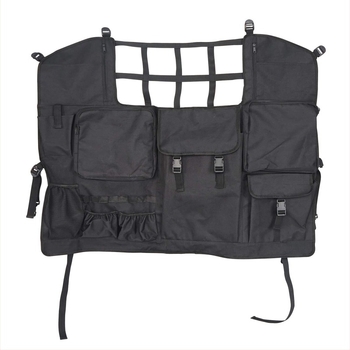 Jeep Wrangler JK/JL számára készült belső tároló táska (07–19) — hátsó üléses poggyász háló, szervező, anyag 600D Oxford