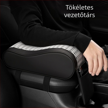 Tengli bőr- és hálós autókarfa párna memóriás habbal, központi magasságot növelő párna