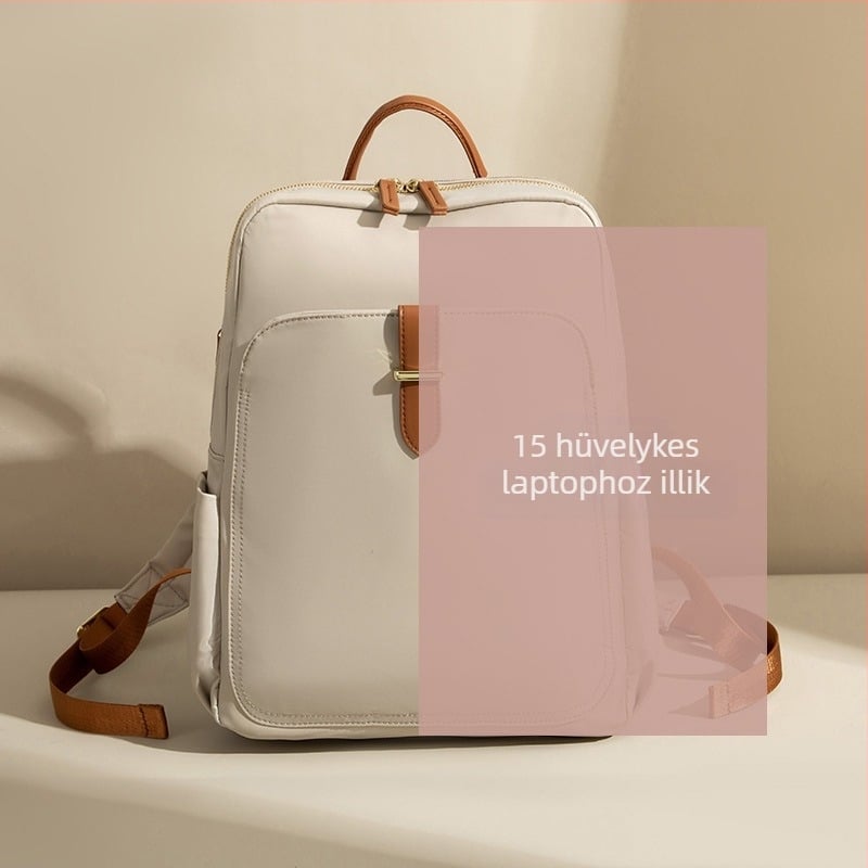 Női Korea-stílusú utcai trend hátizsák Oxford vászonból, záródás cipzárral, belső zsebek telefonhoz és személyi igazolványhoz, belső réteg a szabadidős utazásokhoz