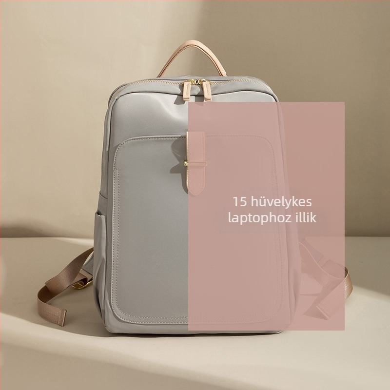 Női Korea-stílusú utcai trend hátizsák Oxford vászonból, záródás cipzárral, belső zsebek telefonhoz és személyi igazolványhoz, belső réteg a szabadidős utazásokhoz