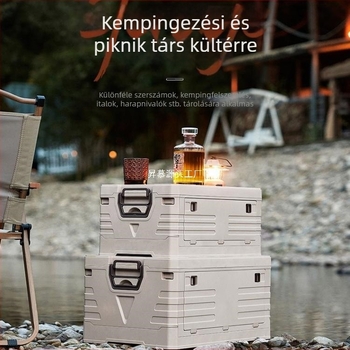 Autó csomagtartó rendező – multifunkcionális hátsó tároló doboz szerszámokhoz, kempingezéshez és horgászathoz.
