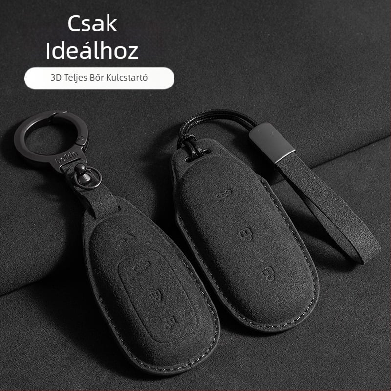 Kulcstartó tok az Ideal L7/L8/L9 Max és Ideal One modellhez — velúr, egyszerű stílus, védő zsinór és csat