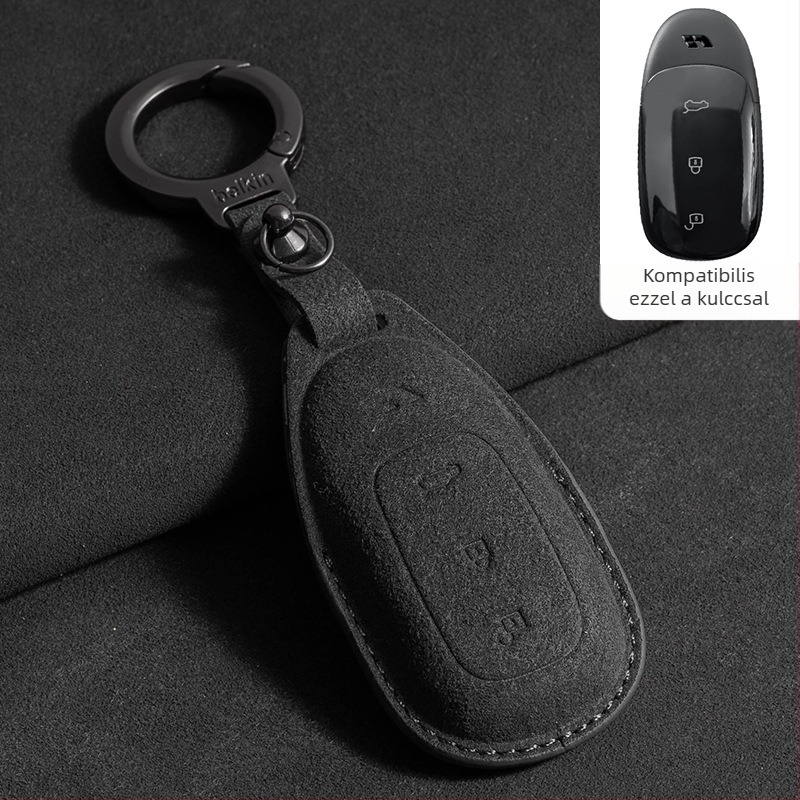 Kulcstartó tok az Ideal L7/L8/L9 Max és Ideal One modellhez — velúr, egyszerű stílus, védő zsinór és csat