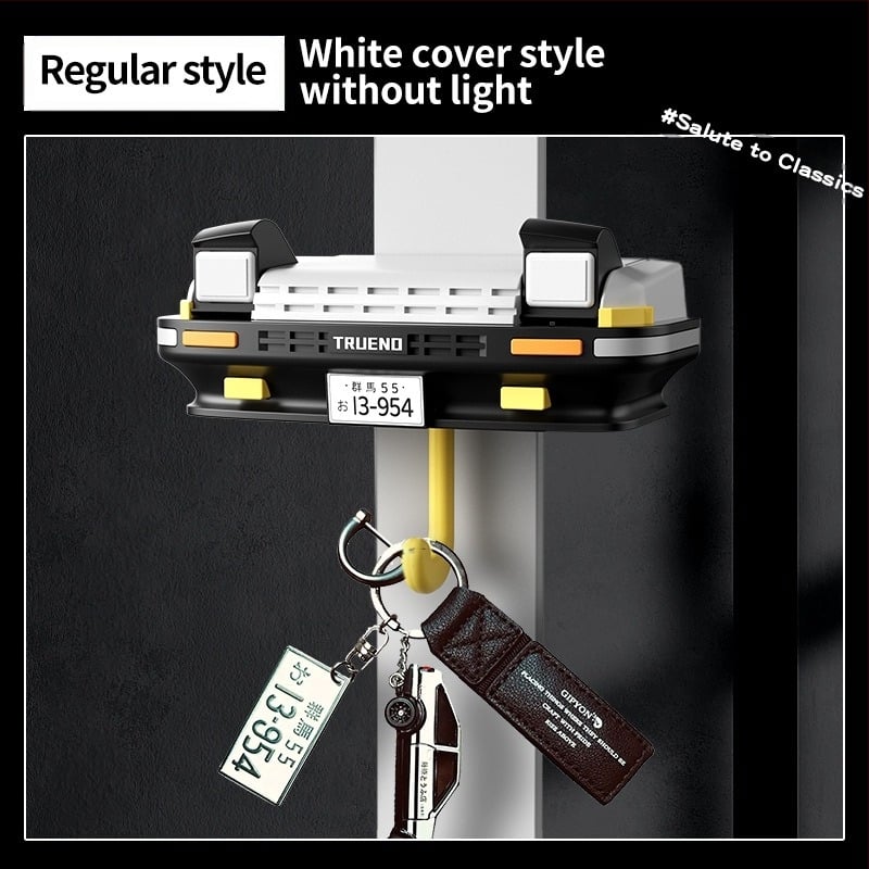 AE86 Falra szerelt kulcstartó - ABS, aranyos rajzfilm-stílus, egyszemélyes kampó, teherbírás 3 kg, 2024 megjelenés