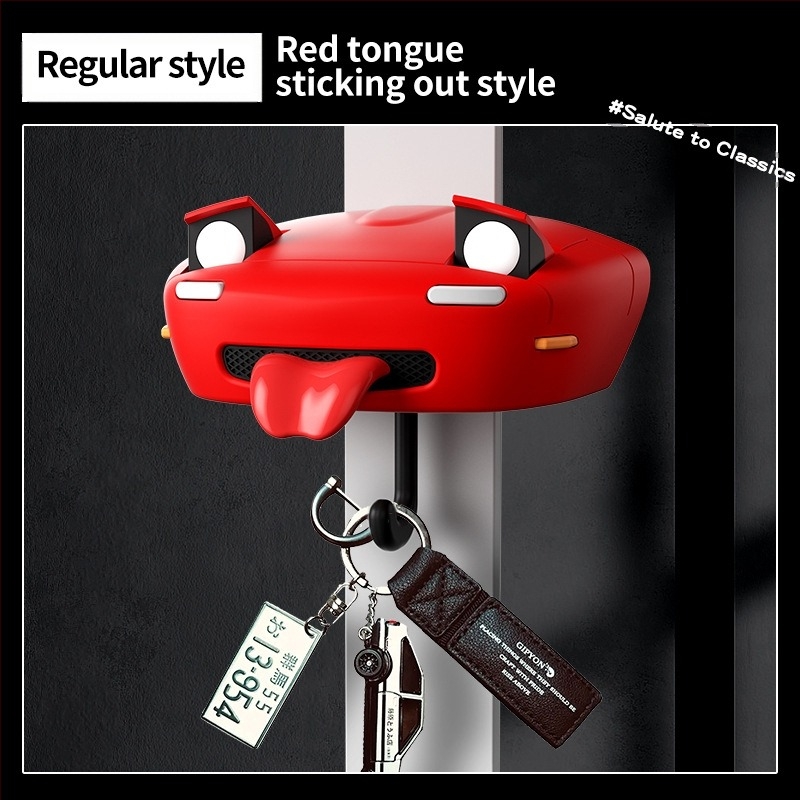 AE86 Falra szerelt kulcstartó - ABS, aranyos rajzfilm-stílus, egyszemélyes kampó, teherbírás 3 kg, 2024 megjelenés