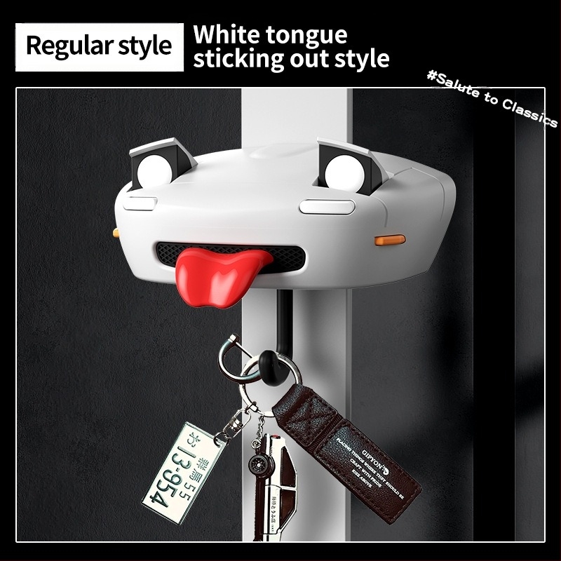 AE86 Falra szerelt kulcstartó - ABS, aranyos rajzfilm-stílus, egyszemélyes kampó, teherbírás 3 kg, 2024 megjelenés