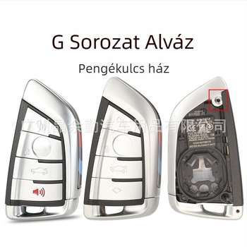 BMW G-sorozat kulcscsere burkolat X6–X1 és 7/5/3/2 sorozatokhoz — ABS tokozás, kulcs penge rézből, súly 65 g, jingyuqin