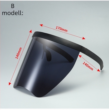 PC alapanyagú arcvédő pajzs, 2 mm lencse, magas fényáteresztés, 112 PET maszk modell, GB14866 szabvány szerint