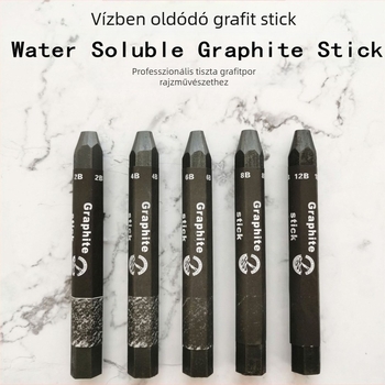 Vízoldható grafit rúd, fa nélkül, hatszögletű, 2B/4B/6B/8B/12B, műanyag burkolat, egyedi/csomagolás