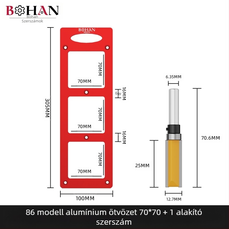 Bohan faipari maró – 86 típusú konnektor-dobozok üregeinek készítéséhez, hornyoló és csatornázó eszköz