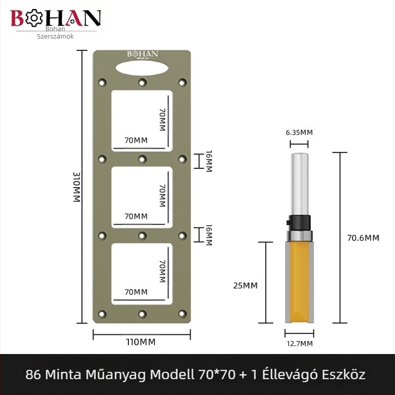 Bohan faipari maró – 86 típusú konnektor-dobozok üregeinek készítéséhez, hornyoló és csatornázó eszköz