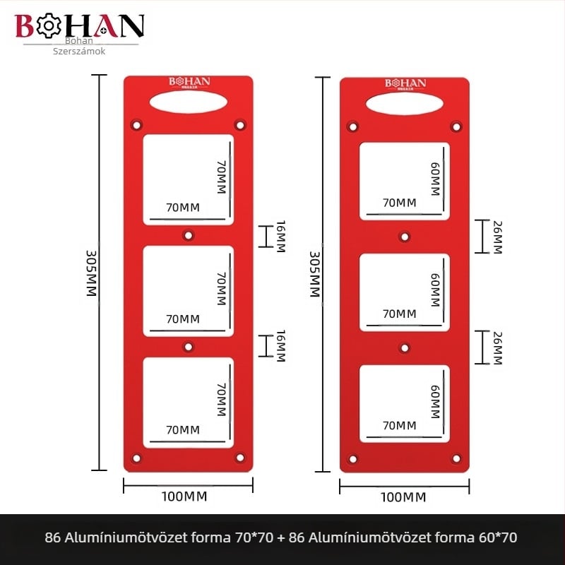 Bohan faipari maró – 86 típusú konnektor-dobozok üregeinek készítéséhez, hornyoló és csatornázó eszköz