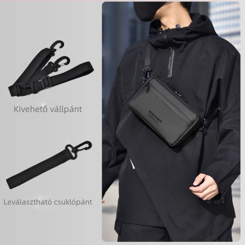 WEIXIER Férfi válltáska több rekesz, vízálló PU anyagból, kopásálló kivitel