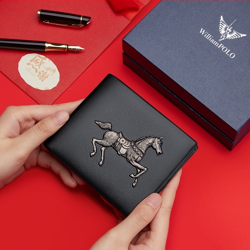 Férfi pénztárca valódi bőrből – Urban Simplicity, modell 211547, első osztályú marhabőr, állatmintás