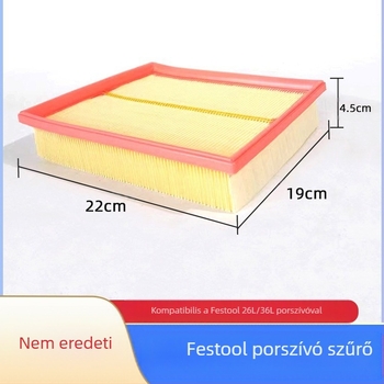 Festool CT26L/36L porszívóhoz szűrőelem – hajtogatható poliészter háló, hatékony légszűrés, szűrő felület 36