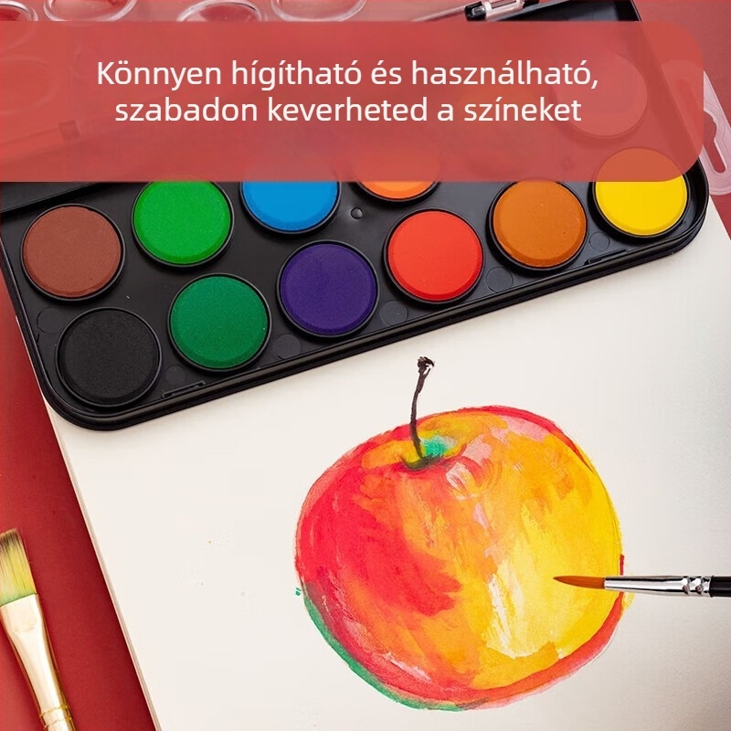 Morning Light szilárd pigment gouache készlet festéshez – dobozos csomagolás, alapanyagok