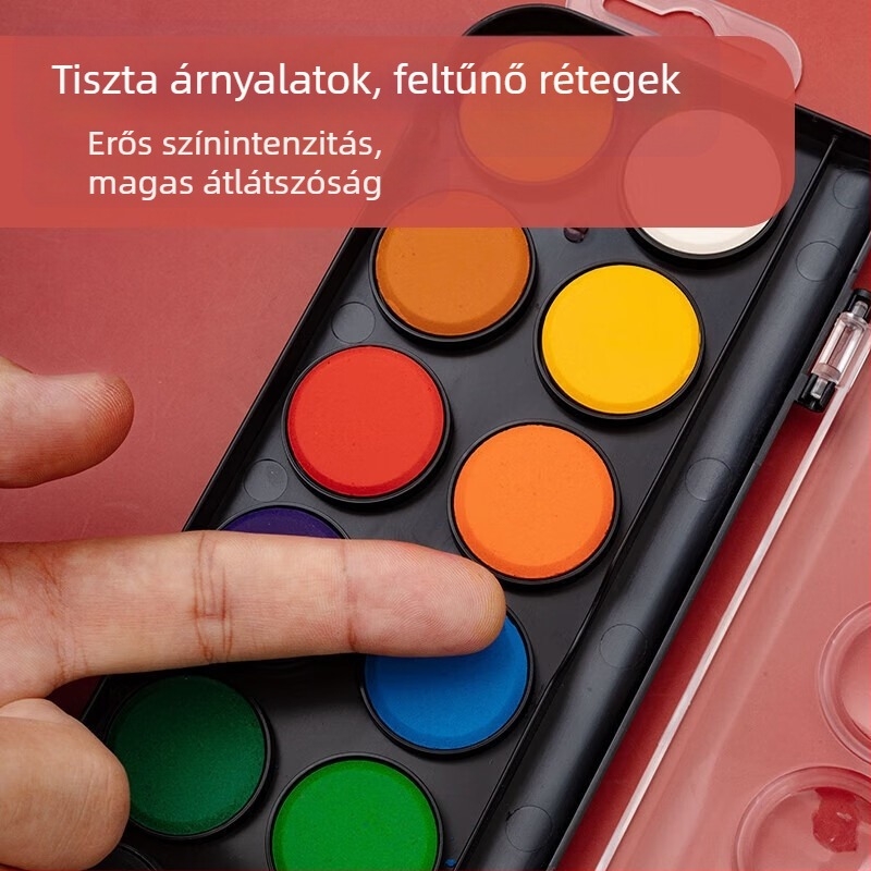 Morning Light szilárd pigment gouache készlet festéshez – dobozos csomagolás, alapanyagok