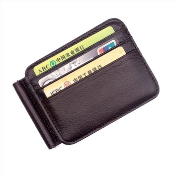 Férfiaknak szánt többkártyás bőr pénztárca, első réteg szarvasmarha bőréből, rövid kivitel, érmezseb, poliészter bélés