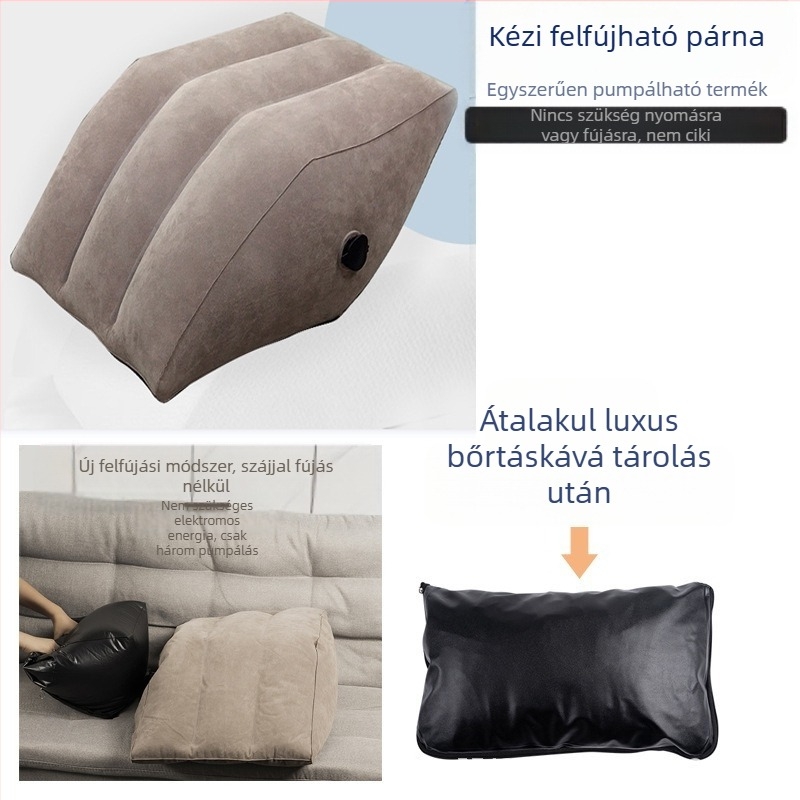 Felfújható lábtámasz környezetbarát PVC-ből; vastagság 0,4 mm; rombusz/egyszerű stílus; súly 0,65 kg; márka KX, modell 234071