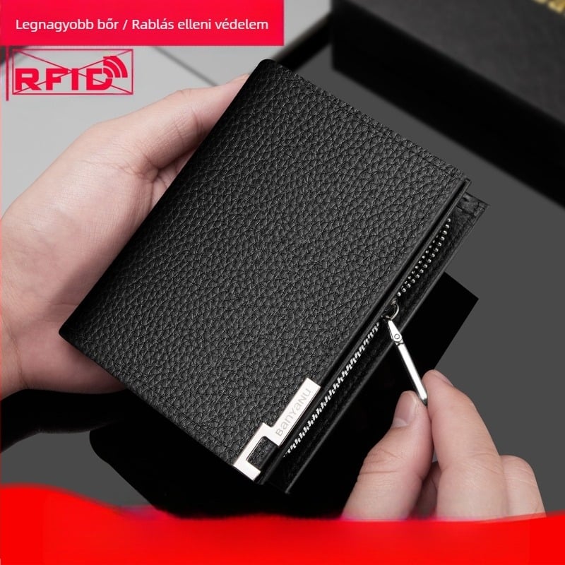 Ban yano férfi pénztárca – valódi bőr, első réteg marhabőrből, ultra könnyű, kopásálló, üzleti stílus