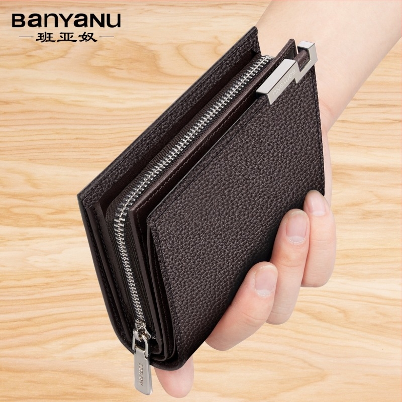 Ban yano férfi pénztárca – valódi bőr, első réteg marhabőrből, ultra könnyű, kopásálló, üzleti stílus