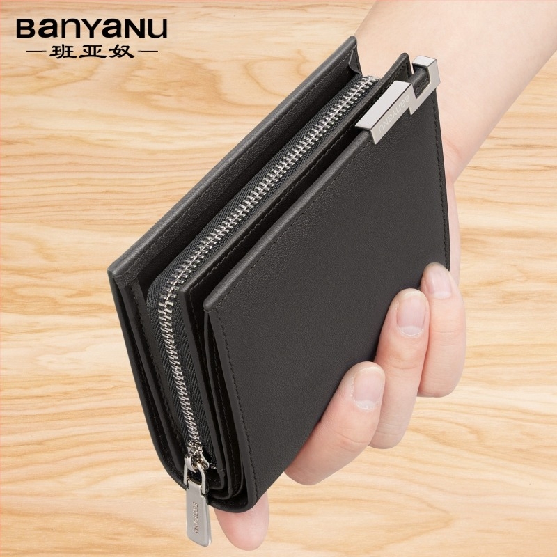 Ban yano férfi pénztárca – valódi bőr, első réteg marhabőrből, ultra könnyű, kopásálló, üzleti stílus