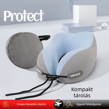 Chegeshi U-formájú utazási nyakpárna memóriahabbal töltve, külső anyag – szintetikus rost, minden évszakban használható, eredeti stílus